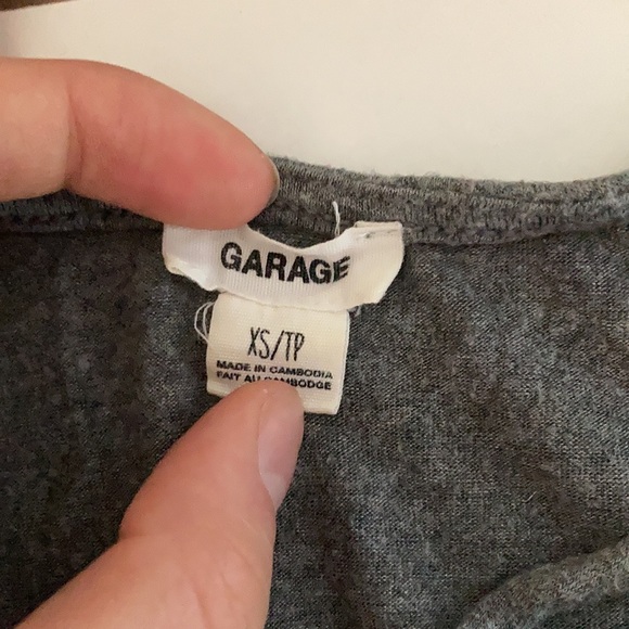 Garage grey long tee with crossovers!! - Picture 3 of 3